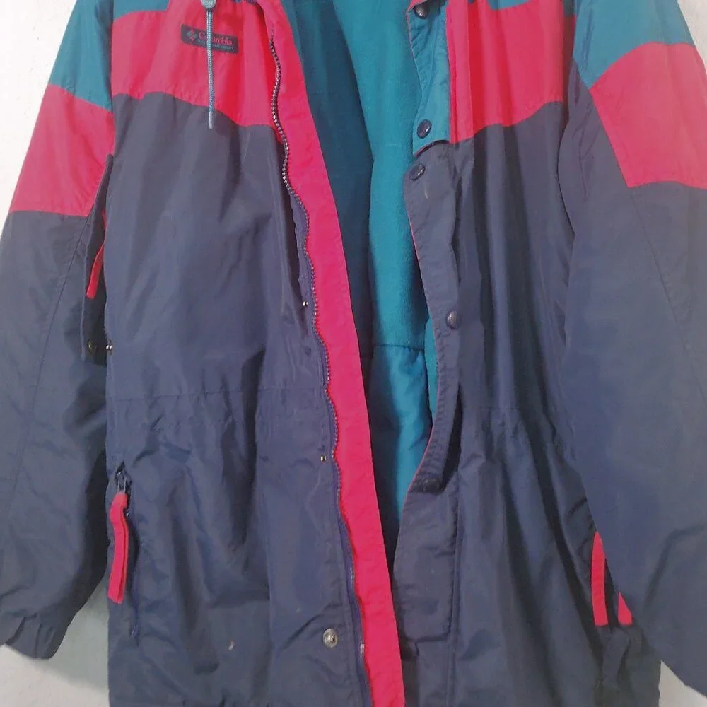 Vintage 80s 90s Columbia Sportswear Color Block Jacket Size Medium  Rare - Picture 3 of 14